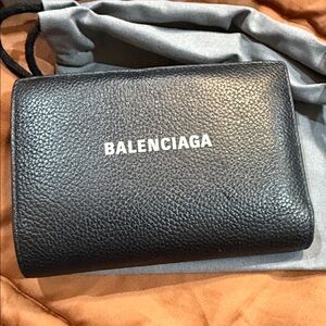 Balenciaga Textured Black Wallet